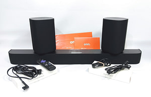 Onn Smart Roku 4K Soundbar Bundle With Pair Of Wireless Speakers Speakers