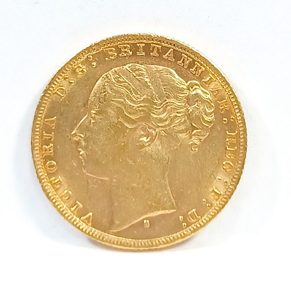 1876 Gold Sovereign Coin (Victoria Young Head, Sydney) Foreign Coins