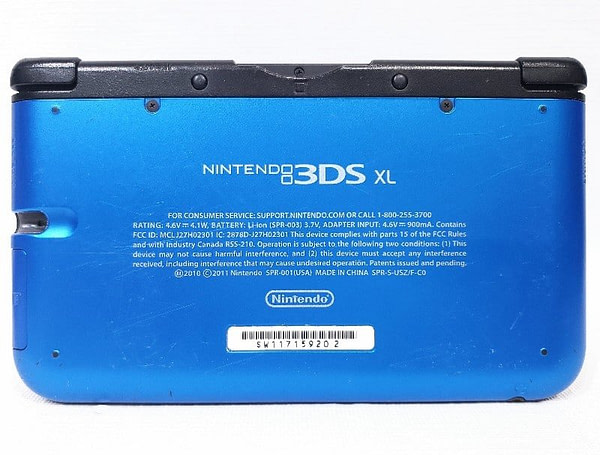 Nintendo 3DS XL Blue SPR-001 Bundle Video Game Consoles