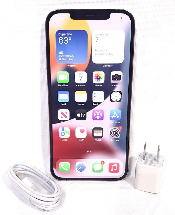 Apple iPhone 12 Pro Max (A2342, MG9D3LL/A, 128GB, Gold, Unlocked) Electronics