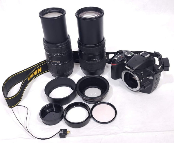 Nikon D3200 24.2MP Digital SLR Black Camera Bundle Digital Cameras