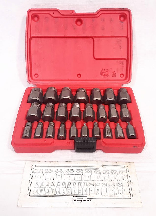 Used Snap-On REX25B 25PC Multi-Spline Screw Extractor Set Hand Tools