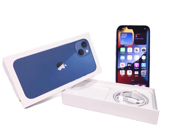 Apple iPhone 13 (A2482, ML9N3LL/A, 256GB, Sierra Blue, AT&T) Electronics