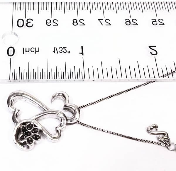 Open Hearts by Jane Seymour Enhanced Black Diamond Paw Pendant in Sterling Silver Pendants